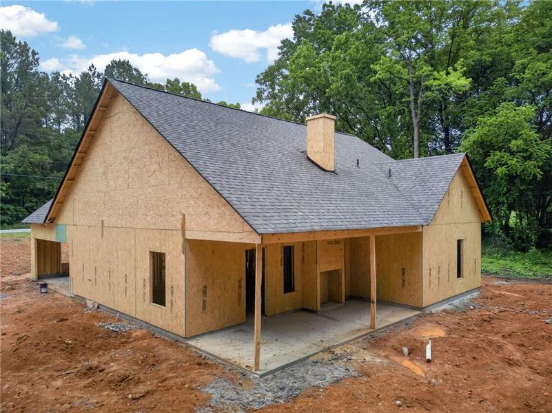 In-progress construction of a new home in , Silver Creek, GA (Image 38).