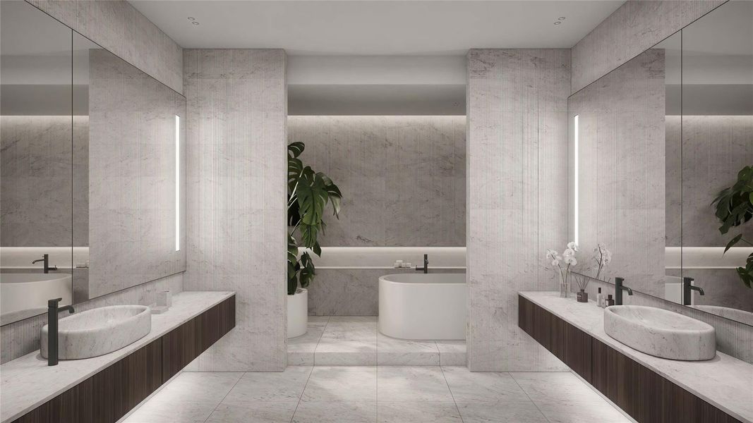 Furnished interior view inside a new home in Four Seasons Private Residences Lake Austin, Austin (Image 7).