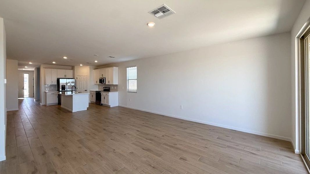 Great room and kitchen