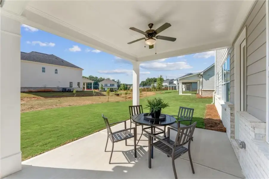Exterior details and patio area of a home in Linden Grove, Powder Springs (Image 3).