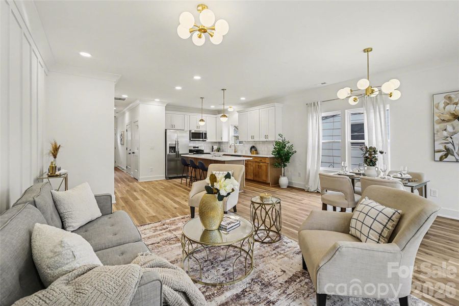 Furnished interior view inside a new home in , Charlotte (Image 9).