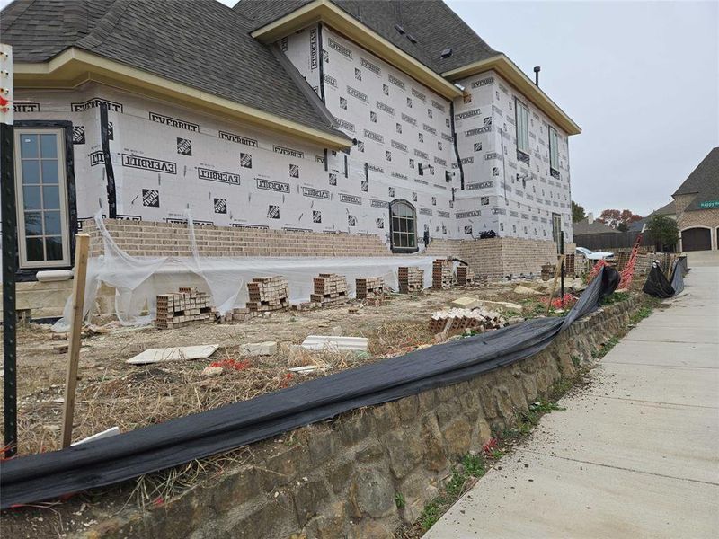 In-progress construction of a new home in , Frisco, TX (Image 29).