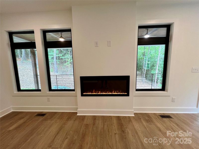 Living Room with electric fireplace Living Room with electric fireplace