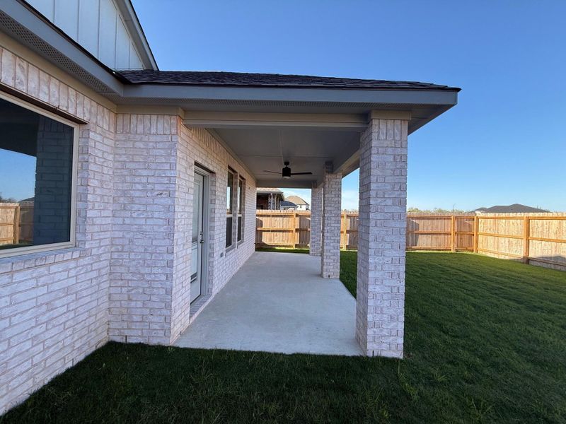 Exterior details and patio area of a home in Wellborn Settlement, College Station (Image 3).