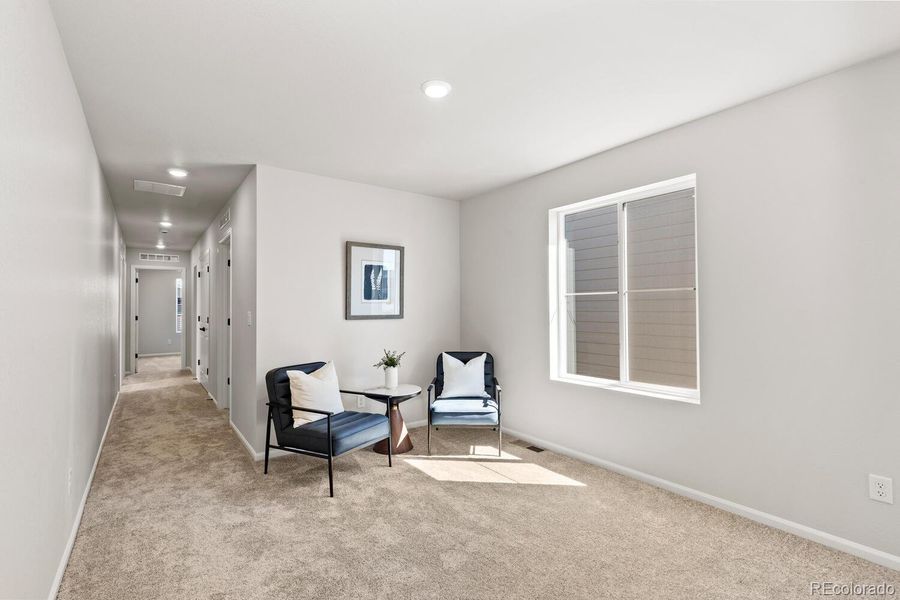 Furnished interior view inside a new home in The Villas Collection at Sterling Ranch, Littleton (Image 29).