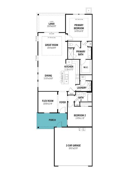 2D floor plan layout of this home in RiverTown - WaterSong, St. Johns, FL (Image 4).