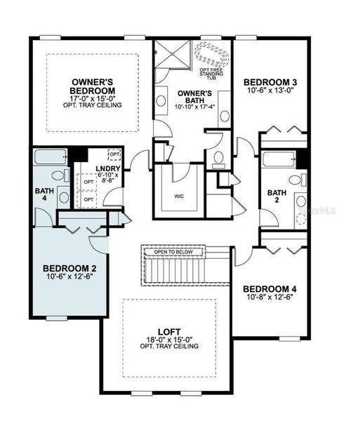 2D floor plan layout of this home in Bay Lake Farms, St. Cloud, FL (Image 3).