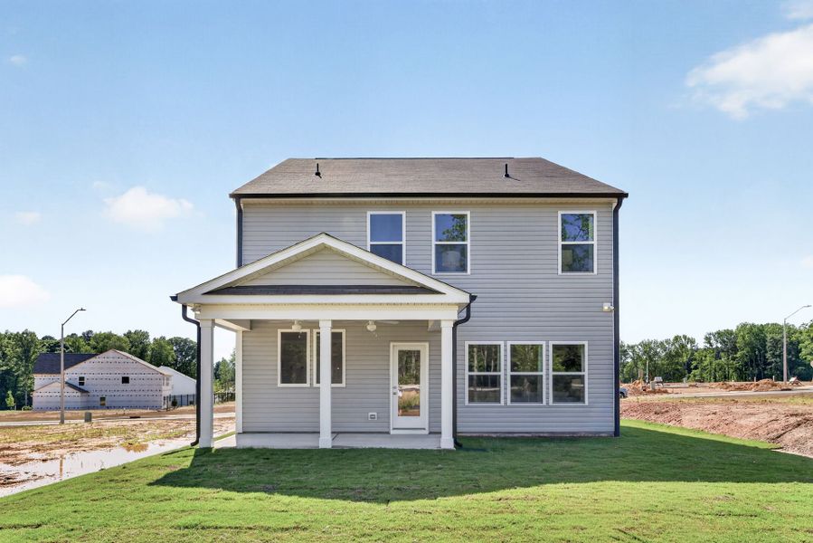 Exterior details and patio area of a home in White Oak Creek Crossing, Angier (Image 4).