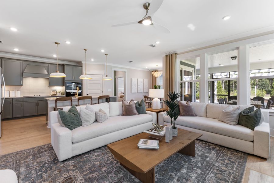 Furnished interior view inside a new home in Del Webb Ocean Isle Beach, Shallotte (Image 8).