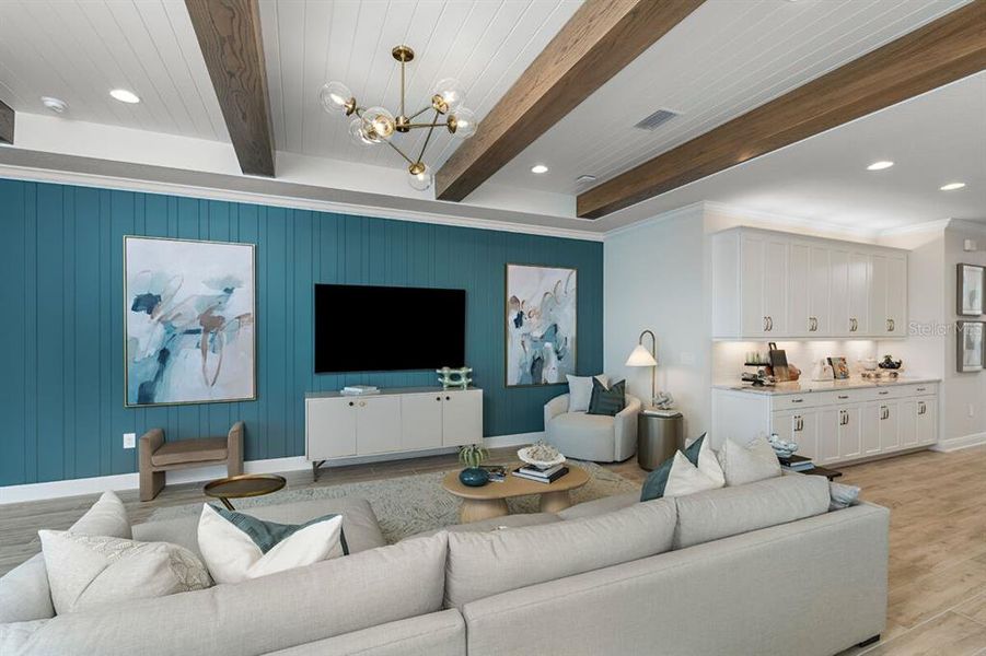 Furnished interior view inside a new home in Brighton, Venice (Image 6).