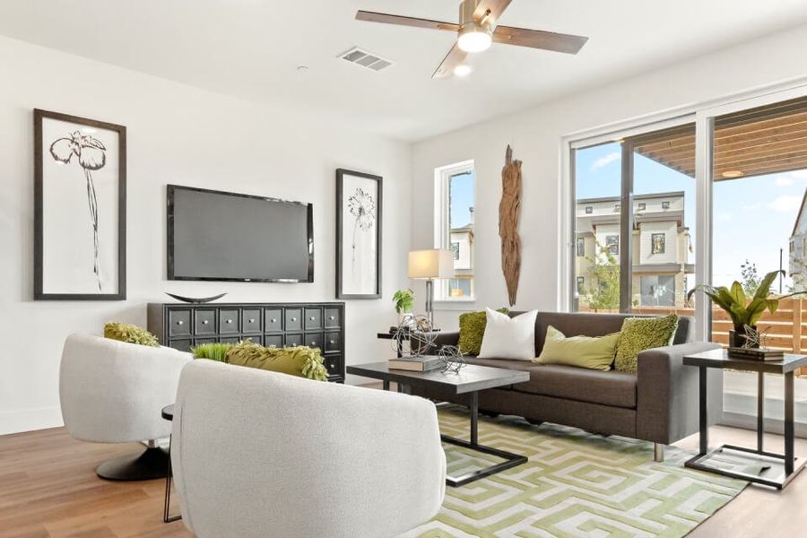 Representative furnished interior of a home built from the Muirfield 3 by Grenadier Homes in The Tribute, The Colony (Image 4).