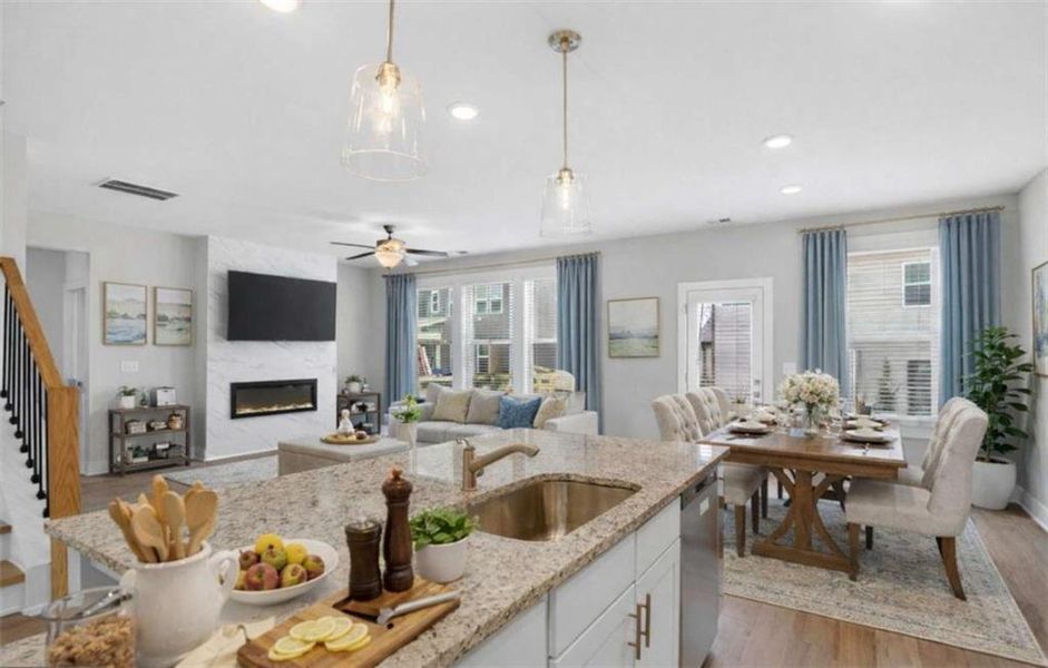 Furnished interior view inside a new home in , Stockbridge (Image 11).