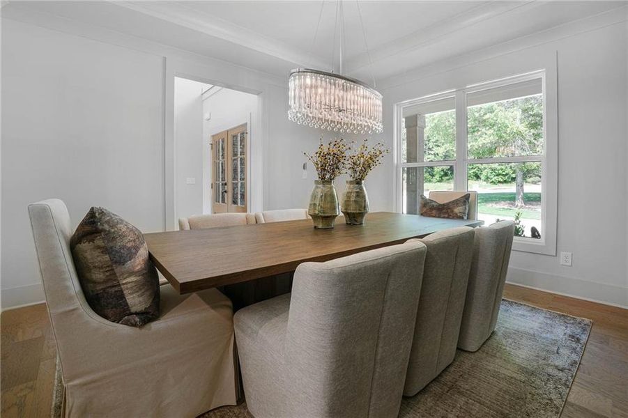 Furnished interior view inside a new home in Steeplechase, Hoschton (Image 12).