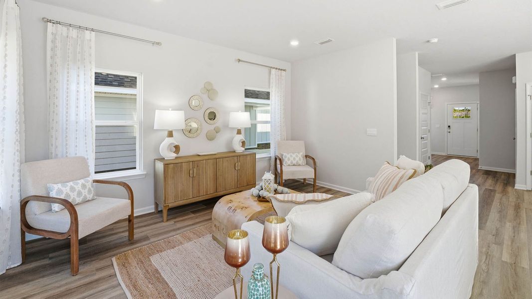 Furnished interior view inside a new home in Chateau Nemours, Port Saint Joe (Image 14). Furnished interior view inside a new home in Chateau Nemours, Port Saint Joe (Image 14).