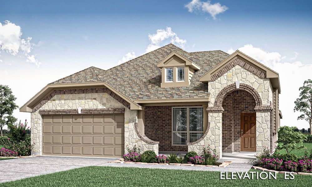 Elevation ES. 1,840sf New Home in Kaufman, TX