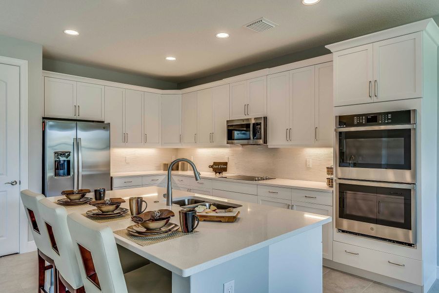 2D floor plan layout for the Aurora by GHO Homes in High Pointe, Vero Beach, FL (Image 85).