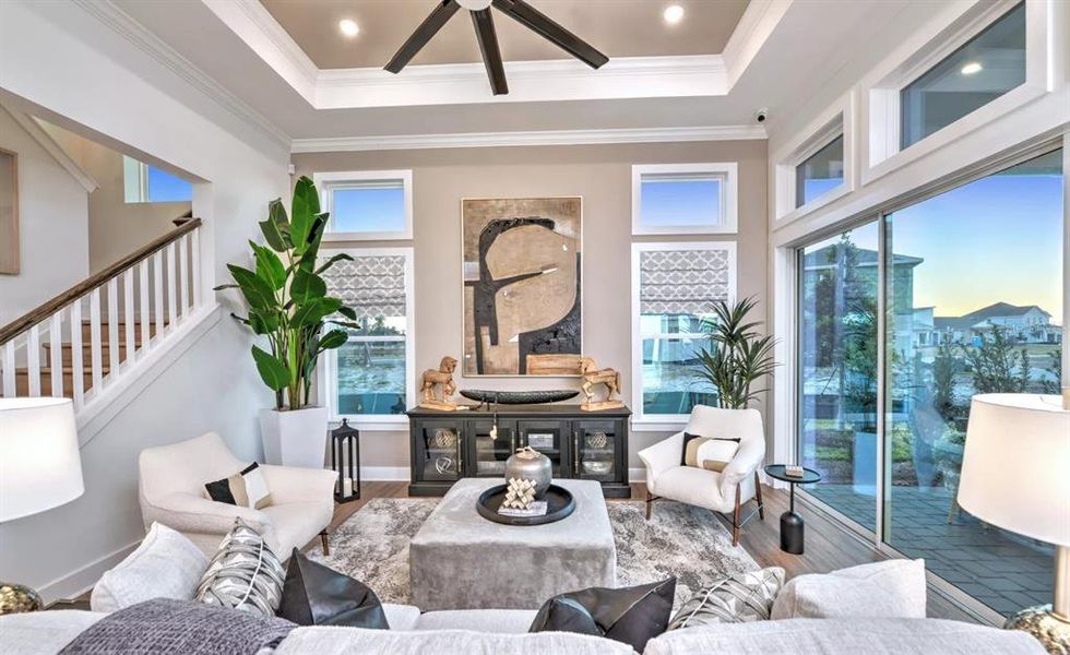 Furnished interior in a model home at Laureate Park in Orlando (Image 11).
