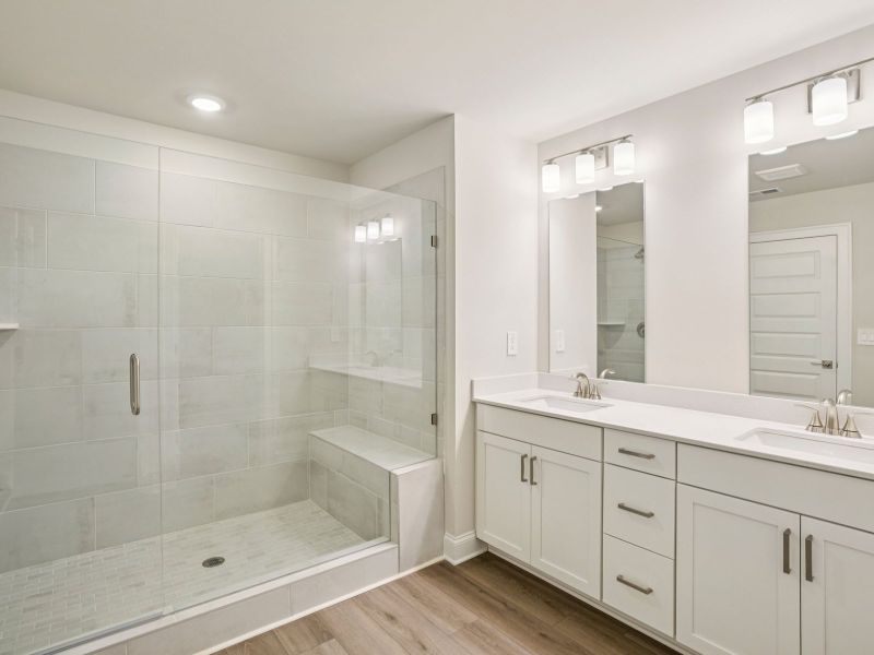 The Leighton floorplan with the Upscale Rustic Linen interior package.