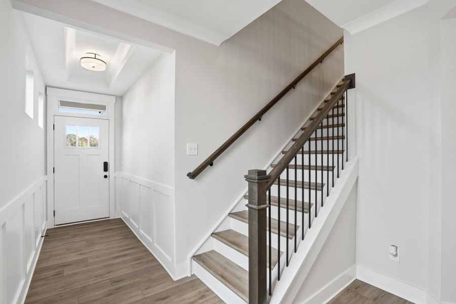 Spacious, unfurnished interior of a new home in Blythe Mill Townhomes, Waxhaw (Image 17). Spacious, unfurnished interior of a new home in Blythe Mill Townhomes, Waxhaw (Image 17).