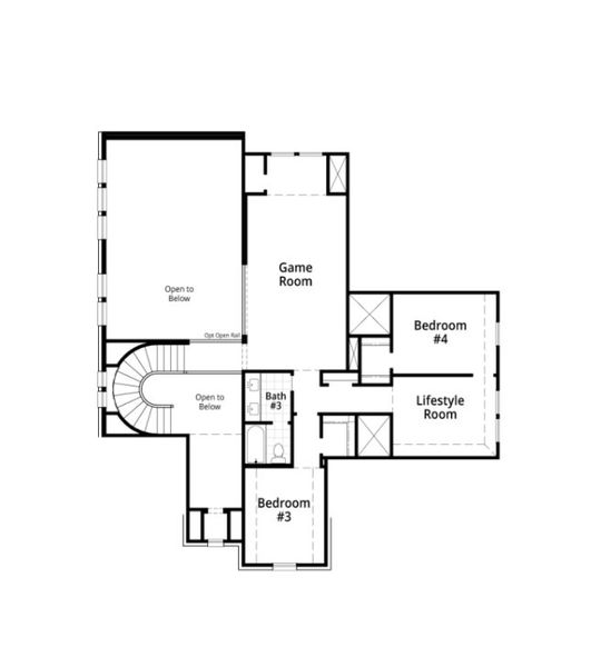 2D floor plan layout for the Leyland by Highland Homes in The George, Richmond, TX (Image 27).