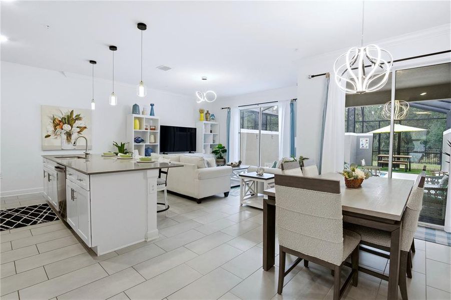 Furnished interior view inside a new home in , Kissimmee (Image 11). Furnished interior view inside a new home in , Kissimmee (Image 11).