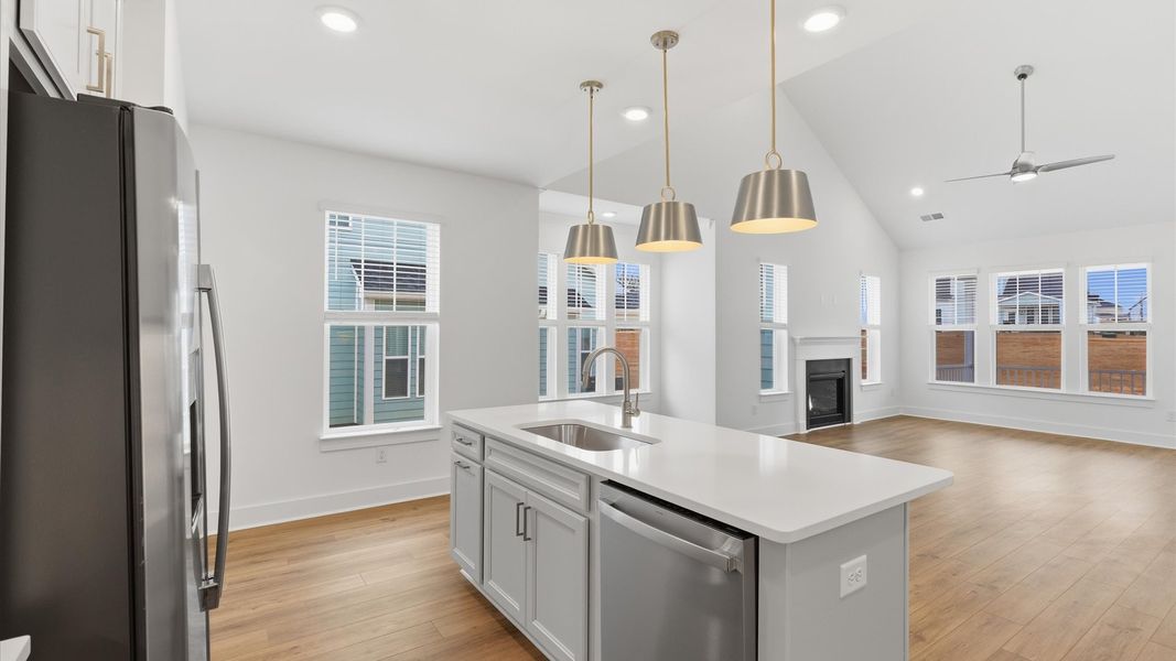 Furnished interior view inside a new home in Village at Midway, Anderson (Image 13).