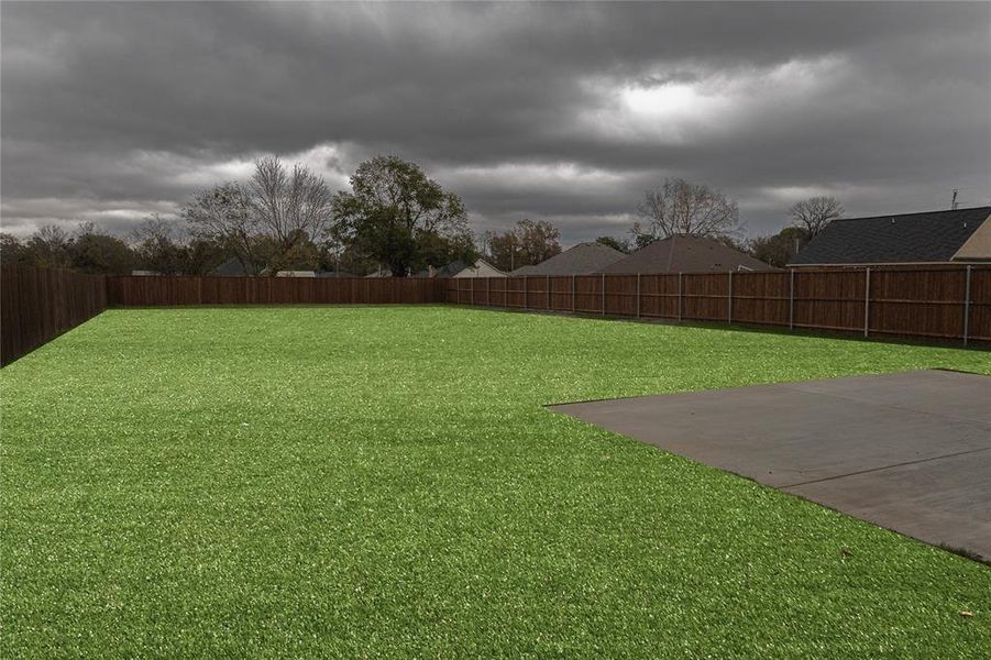 View of fenced backyard View of fenced backyard