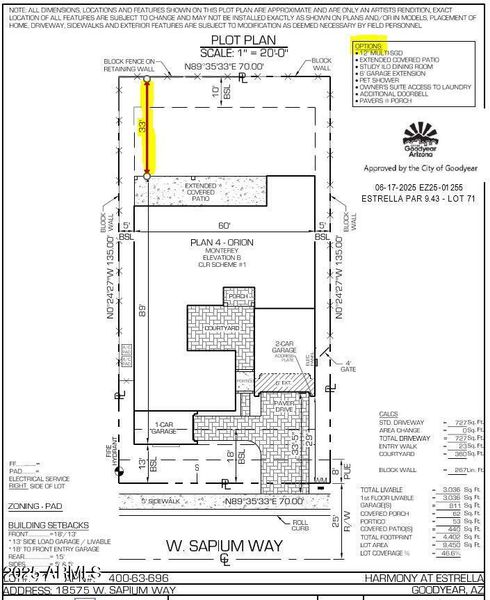Harmony Lot 71 Plot Plan Harmony Lot 71 Plot Plan