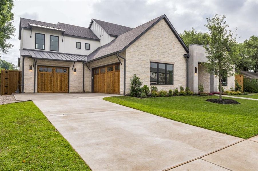 Front exterior of a new home in , Farmers Branch, TX, highlighting curb appeal (Image 24).