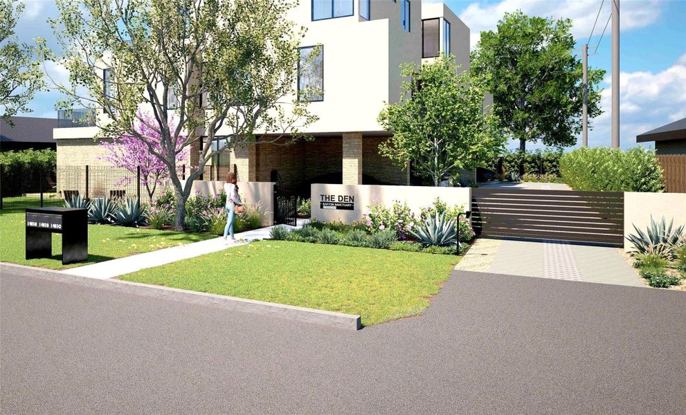 View of front of property featuring the front lawn.