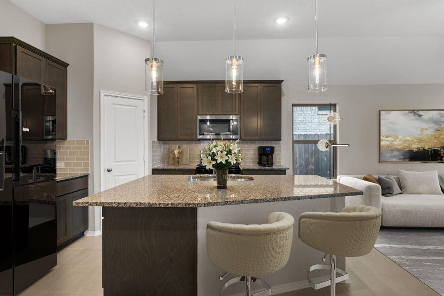 Furnished interior view inside a new home in The Trails, New Caney (Image 7).