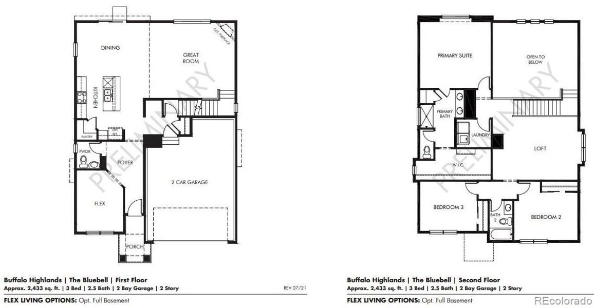 2D floor plan layout of this home in Buffalo Highlands: The Flora Collection, Commerce City, CO (Image 2). 2D floor plan layout of this home in Buffalo Highlands: The Flora Collection, Commerce City, CO (Image 2).