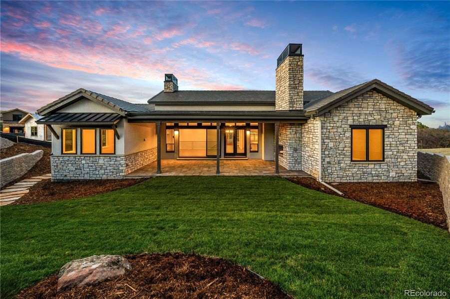 Beautiful stone accents and brand new landscaping.