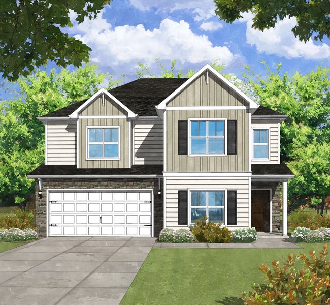 Representative rendering of the exterior for the Ludington by Center Park Homes (Image 17).