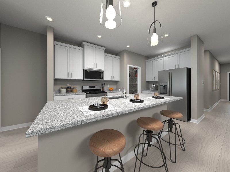 Skip takeout and prep dinner in the well-appointed kitchen.