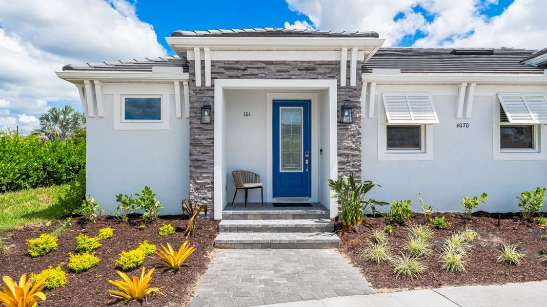 Representative exterior photo of a completed home built from the Verona by Taylor Morrison in Esplanade at Azario Lakewood Ranch, Lakewood Ranch, FL (Image 15).