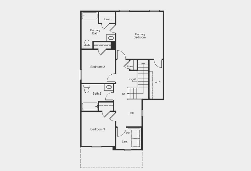 2D floor plan layout for the Plan 1529 by KB Home in Preserve at Culebra - Villa Collection, San Antonio, TX (Image 6). 2D floor plan layout for the Plan 1529 by KB Home in Preserve at Culebra - Villa Collection, San Antonio, TX (Image 6).