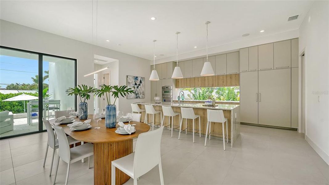 Dining area view from stairs