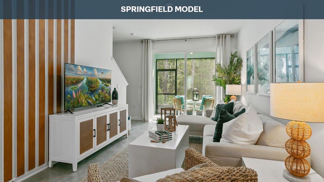 Furnished interior view inside a new home in Cordera Townhomes, St. Augustine (Image 9).