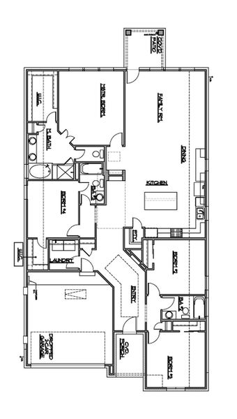 2D floor plan layout of this home in The Colony, Bastrop, TX (Image 5).