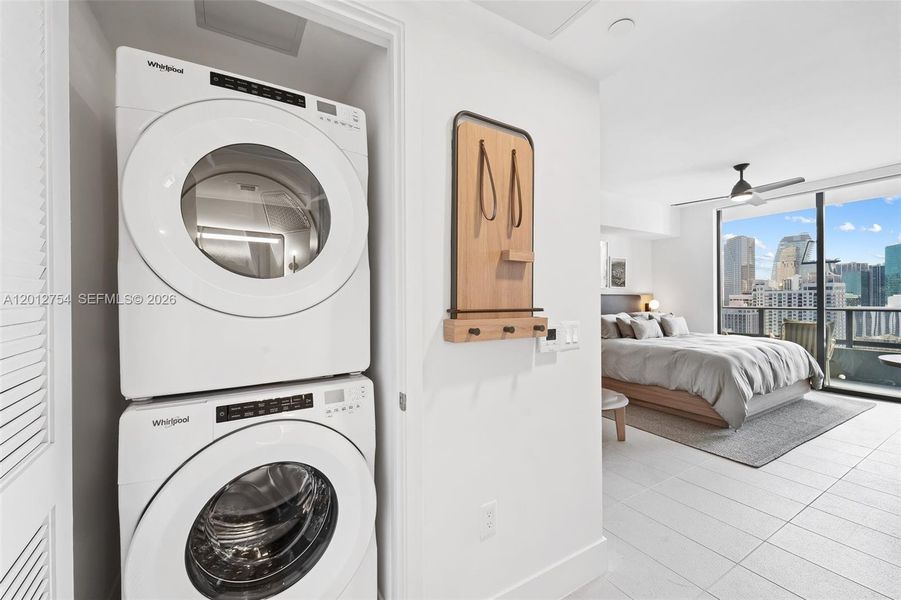 Furnished interior view inside a new home in , Miami (Image 10).