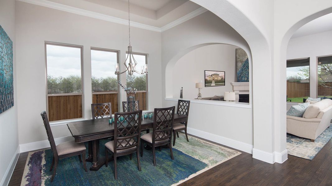 Furnished interior view inside a new home in Fields 60', Frisco (Image 15).