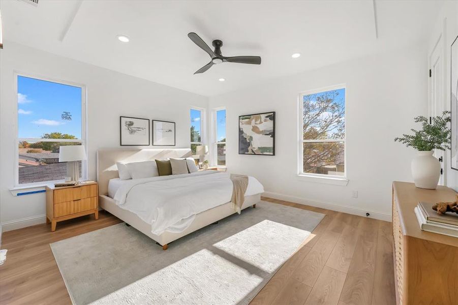 Furnished interior view inside a new home in , The Colony (Image 7).