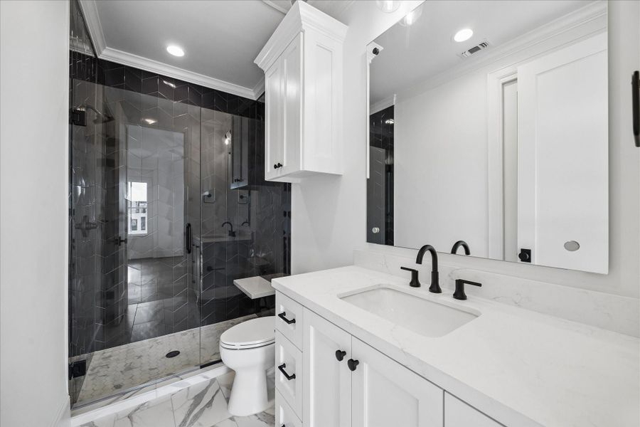 Furnished interior view inside a new home in , Southside Place (Image 30). Furnished interior view inside a new home in , Southside Place (Image 30).