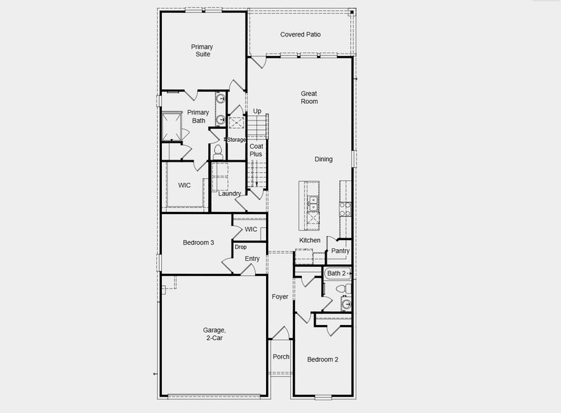 2D floor plan layout for the Tavern by Taylor Morrison in Brookewater 45s, Rosenberg, TX (Image 4).