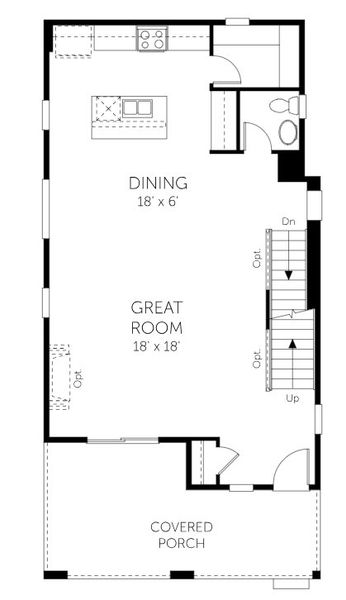 2D floor plan layout for the Arbor - Single Family Homes by Dream Finders Homes in Uplands, Westminster, CO (Image 5).
