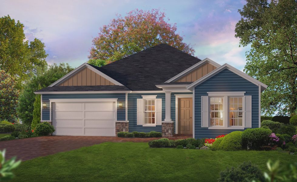 Representative exterior photo of a completed home built from the Juliette by ICI Homes in Woodhaven, Port Orange, FL (Image 2).