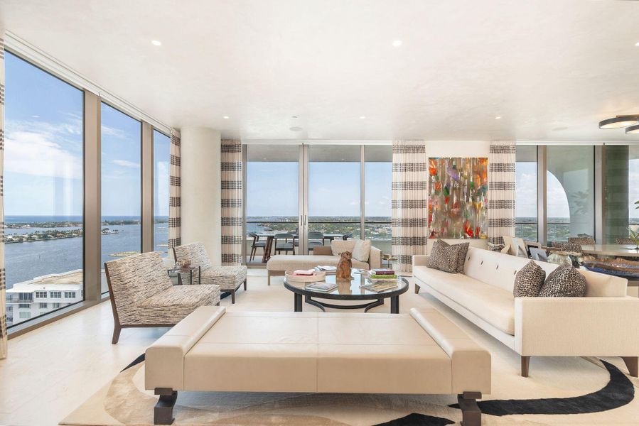 Furnished interior view inside a new home in , West Palm Beach (Image 48).
