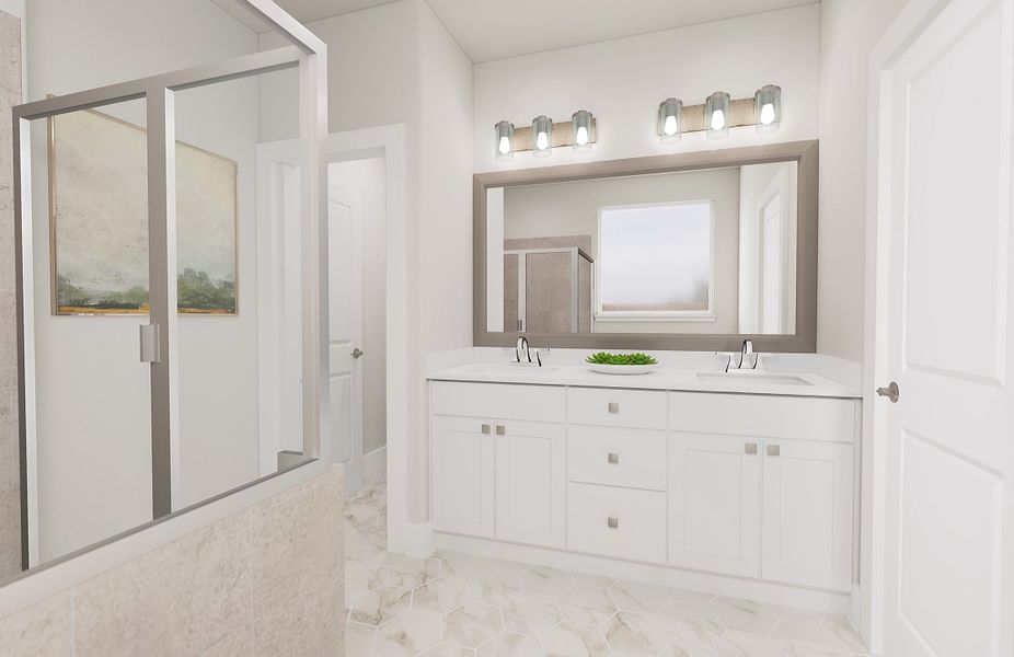 Representative furnished interior of a home built from the Chaise by Tri Pointe Homes in Painted Tree, McKinney (Image 8).