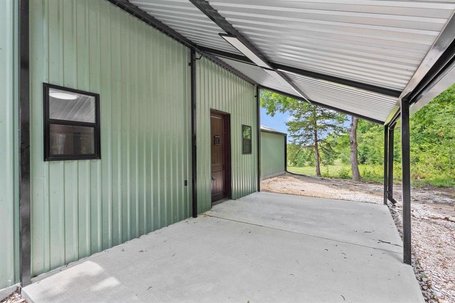 Exterior details and patio area of a home in , Honey Grove (Image 4). Exterior details and patio area of a home in , Honey Grove (Image 4).